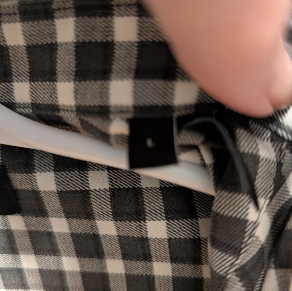 NWOT's Theory Men's L charcoal grey and white button shirt ...looks dressy - Picture 7 of 10